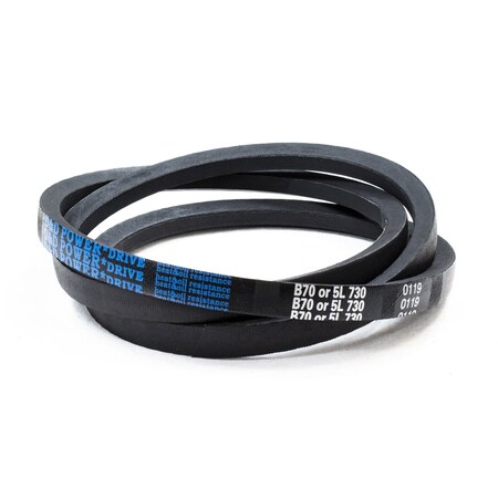 D&D B70/5L730 Classical V-Belt, 73 in Outside Length, 21/32 in Top Width, 1 Ribs B70/5L730